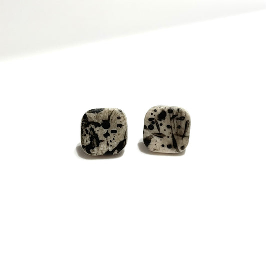 Agma Black Splash Earrings