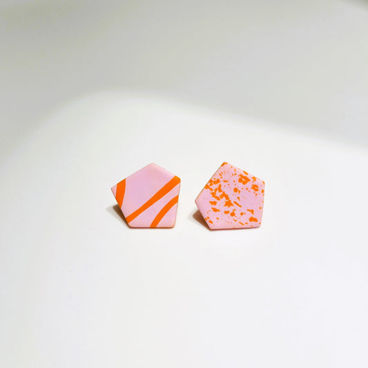 Ftery Pink & Orange Earrings