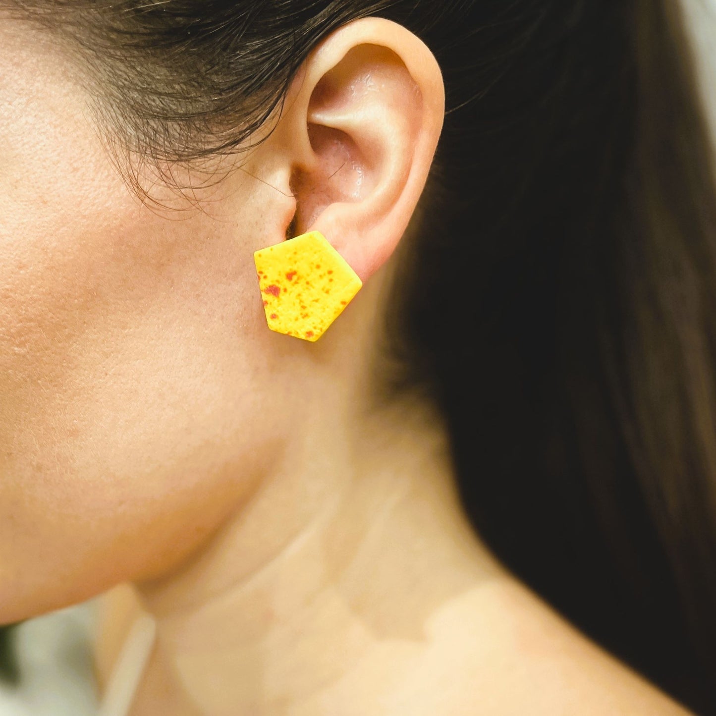 Ftery Yellow & Fuscia Earrings