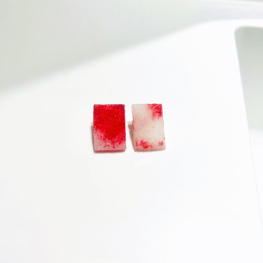 Salis Red & White Earrings