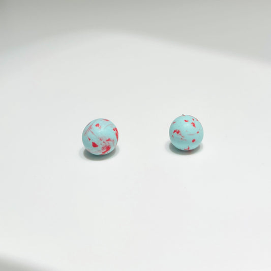 Sigri Volos Light Blue & Red Earrings